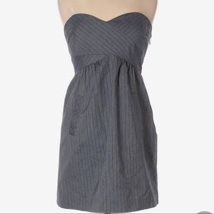 Tibi striped strapless dress